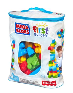 MEGA BLOKS FIRST BUILDERS BIG BUILDING BAG 60pcs BLUE (DCH55)