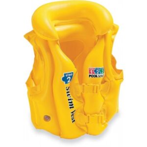 Intex Deluxe Swim Vest Pool School Step 2, W/ Collar, Ages 3-6 58660Eu