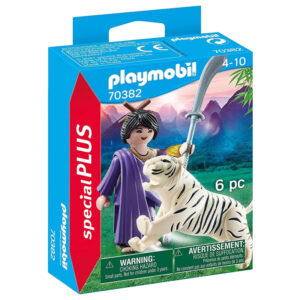 Playmobil Ασιάτισσα Πολεμίστρια με λευκή τίγρη 70382