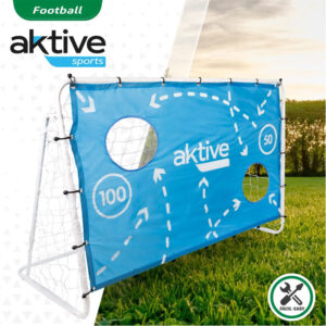 Aktive Metal Football Goal 182X91X122Cm W/Target Shot
