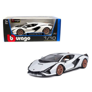 Bburago 1/18 Plus Lamborghini Sian Fkp 37 Black - White 18/11046 Bk