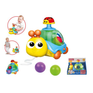 Winfun Συρομενο Σαλιγκαρακι Με Μπαλιτσες Spin N' Pull Snail 403231