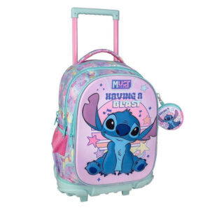 Τσαντα Τρολλευ Δημοτικου 34X20X44 3Θηκες Lilo & Stitch Having A Blast