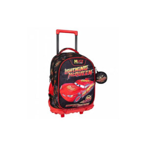 Τσαντα Τρολλευ Δημοτικου 34X20X44 3Θηκες Cars Lightning Mcqueen