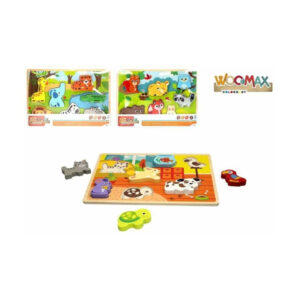 Woomax Wooden Puzzle 29.5X21Cm - Insects/Pets/Animals 3/S 49679