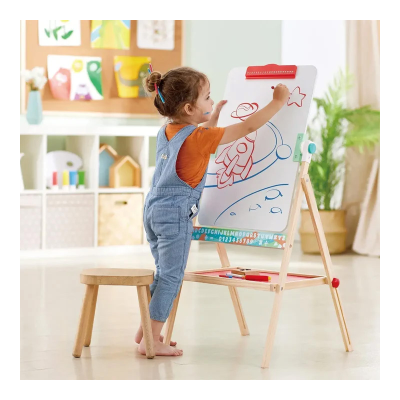 Hape Early Explorer Ξυλινος Πινακας Flip Flat Easel E1063D-E1063A-E1063B - Image 2