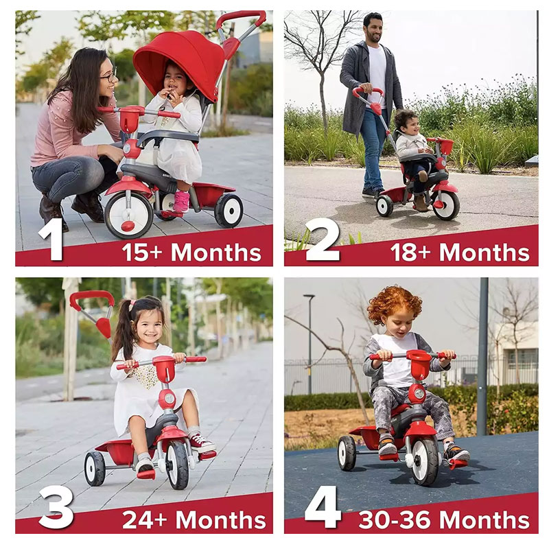 Smart Trike Breeze Plus 4-in-1- Red 6653500 - Image 2